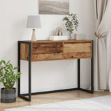 Vidaxl bijzettafel oud hout 100 x 36 x 75 cm bewerkt hout