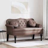 Vidaxl chesterfield bank bruin 120,5 x 65 x 75 cm nep leer
