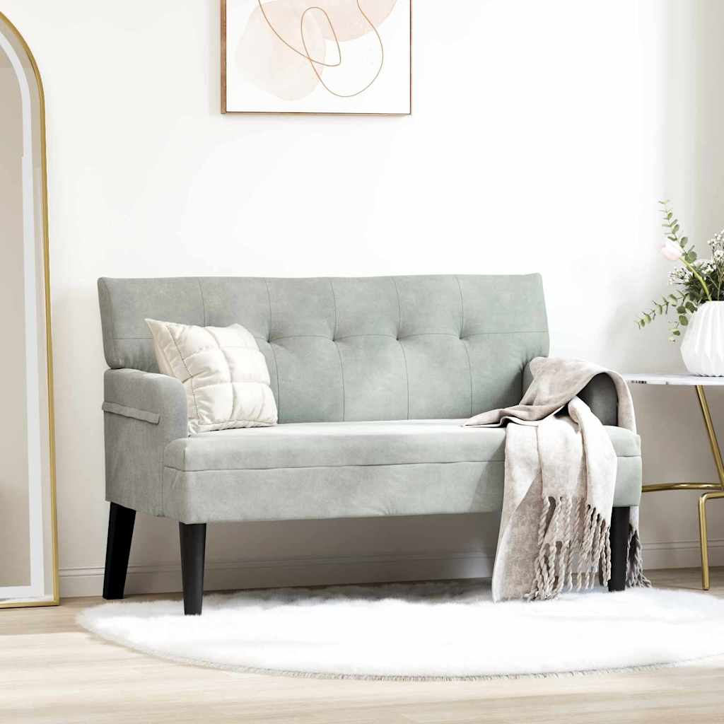 Vidaxl chesterfield bank lichtgrijs 112 x 65,5 x 75 cm fluweel