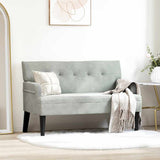 Vidaxl chesterfield bank lichtgrijs 112 x 65,5 x 75 cm fluweel