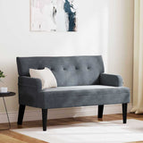 Vidaxl chesterfield bank donkergrijs 112 x 65,5 x 75 cm fluweel