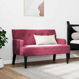 Vidaxl chesterfield bank wijnrood 112 x 65,5 x 75 cm fluweel