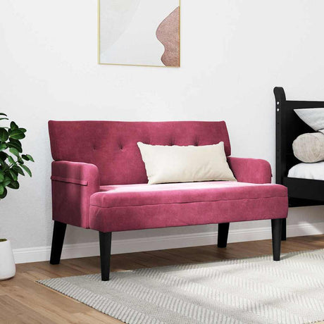 Vidaxl chesterfield bank wijnrood 112 x 65,5 x 75 cm fluweel