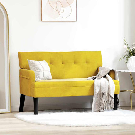 Vidaxl chesterfield bank geel 112 x 65,5 x 75 cm fluweel