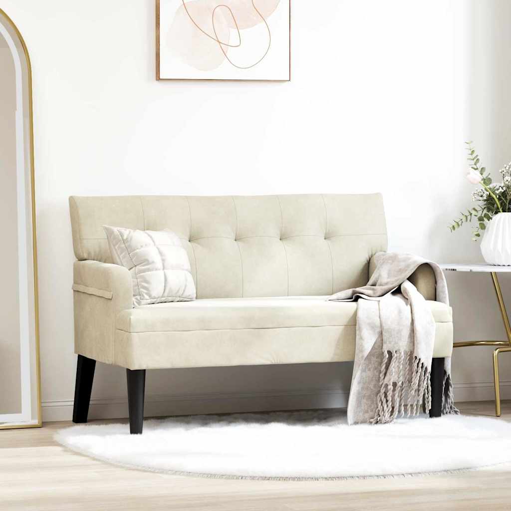 Vidaxl chesterfield bank crème 112 x 65,5 x 75 cm fluweel