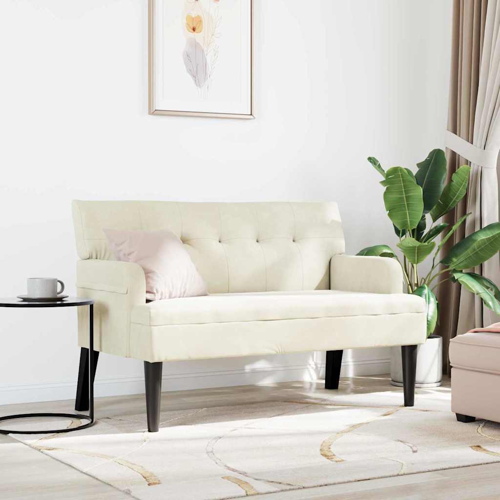 Vidaxl chesterfield bank crème 112 x 65,5 x 75 cm fluweel
