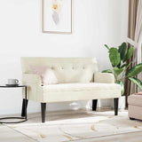 Vidaxl chesterfield bank crème 112 x 65,5 x 75 cm fluweel