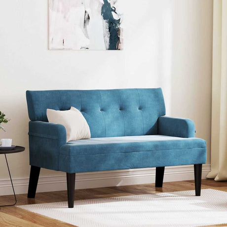 Vidaxl chesterfield bank blauw 112 x 65,5 x 75 cm fluweel