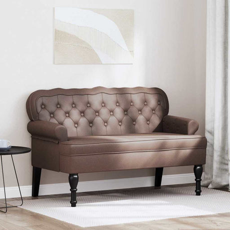 Vidaxl chesterfield bank bruin 119,5 x 64,5 x 75 cm nep leer
