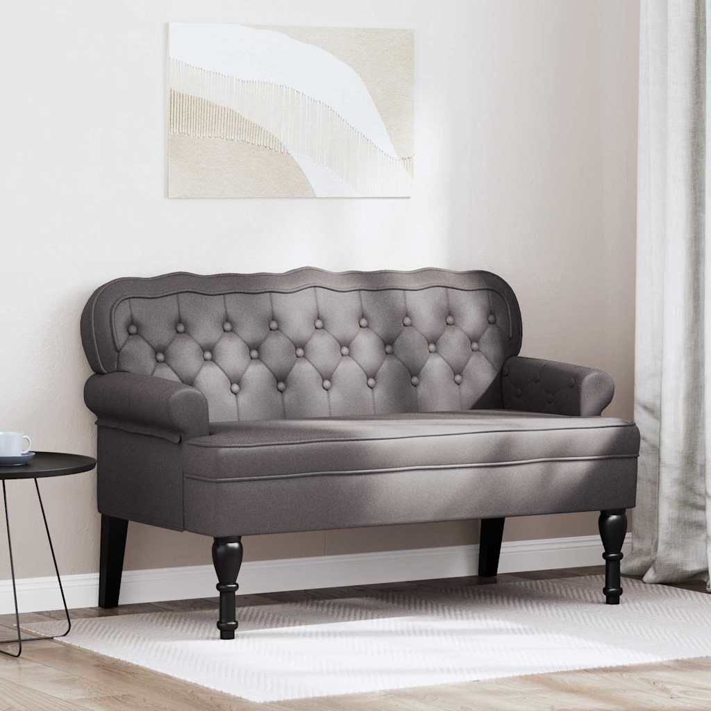 Vidaxl chesterfield bank grijs 119,5 x 64,5 x 75 cm nep leer