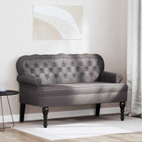 Vidaxl chesterfield bank grijs 119,5 x 64,5 x 75 cm nep leer