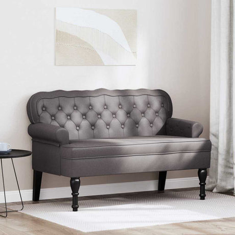 Vidaxl chesterfield bank grijs 119,5 x 64,5 x 75 cm nep leer