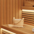 Vidaxl sauna emmer 2 st bruin massief vurenhout en hennep