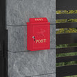 Vidaxl wandgemonteerde brievenbus met opslag rood 29 x 13 x 41 cm