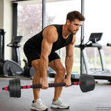 Vidaxl 2-in-1 halter-barbell set 20 kg zwart en rood