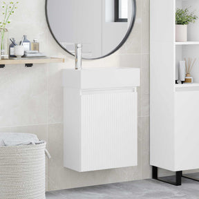Vidaxl badkamermeubel met kraan wit 45,5 x 22,5 x 84 cm