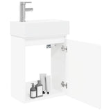 Vidaxl badkamermeubel met kraan wit 45,5 x 22,5 x 84 cm