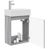 Vidaxl badkamermeubel met kraan grijs sonoma 45,5 x 25,5 x 84 cm