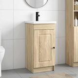 Vidaxl badkamermeubel met wasbak sonoma eiken 42 x 40 x 84,5 cm