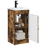 Vidaxl badkamermeubel met wasbak gerookt eiken 42 x 40 x 84,5 cm