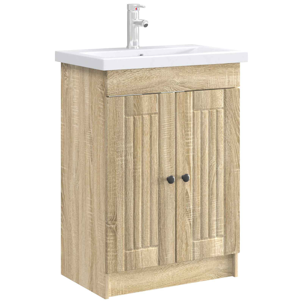 Vidaxl badkamer onder wastafel kast sonoma eiken 56 x 37,5 x 81 cm
