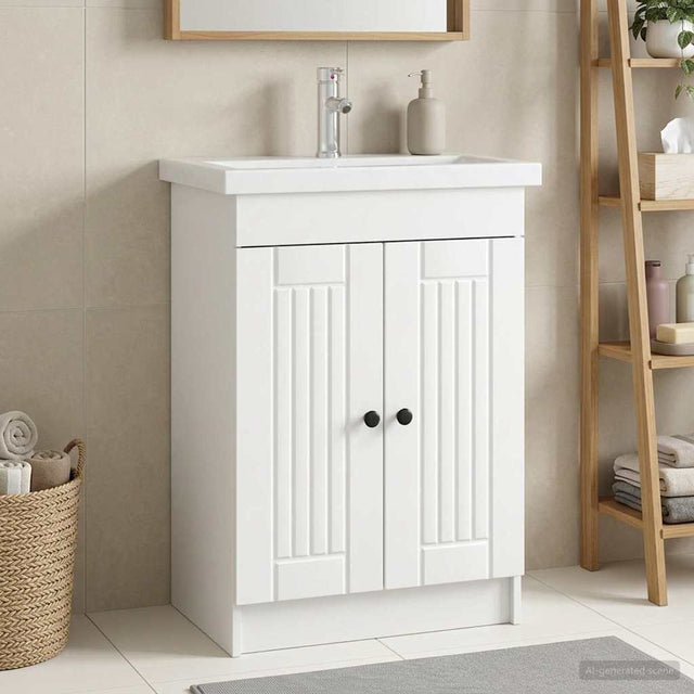 Vidaxl badkamer onder wastafel kast wit 78,5 x 37,5 x 81 cm
