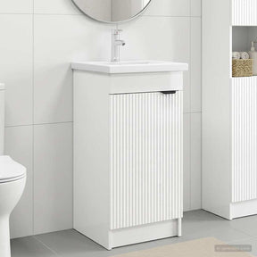Vidaxl badkamermeubel met wasbak hoogglans wit 42 x 40 x 84,5 cm
