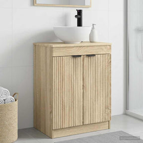Vidaxl badkamermeubel met wasbak sonoma eiken 54 x 35 x 83 cm