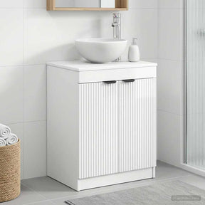 Vidaxl badkamerkast hoogglans wit 54 x 41 x 70 cm bewerkt hout