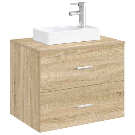 Vidaxl badkamer wastafel met kraan en afvoer chroom