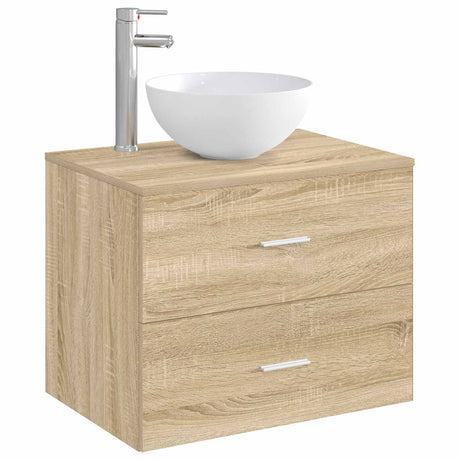 Vidaxl badkamer wastafel met kraan en afvoer chroom