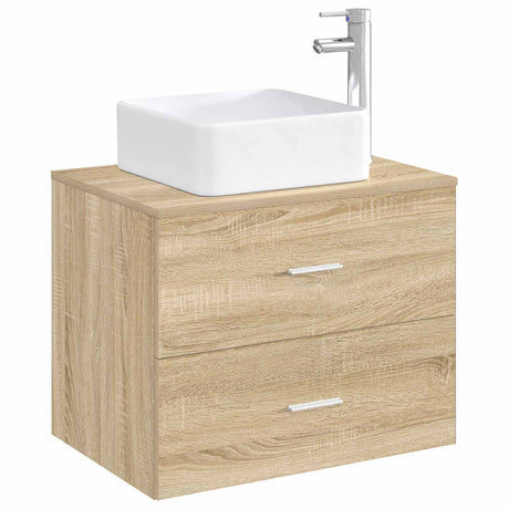 Vidaxl badkamer wastafel met kraan en afvoer chroom 49 x 37 x 14 cm