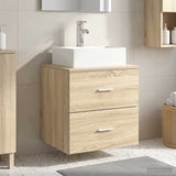Vidaxl wandgemonteerde wastafelmeubel sonoma eiken 49,5 x 41 x 62,5 cm
