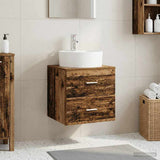 Vidaxl wandgemonteerde wastafelmeubel oud hout 49,5 x 44,5 x 65 cm