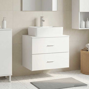 Vidaxl wandgemonteerde badkamerkast wit 62,5 x 44,5 x 50 cm