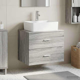 Vidaxl wandgemonteerde badkamerkast grijs sonoma 62,5 x 44,5 x 50 cm