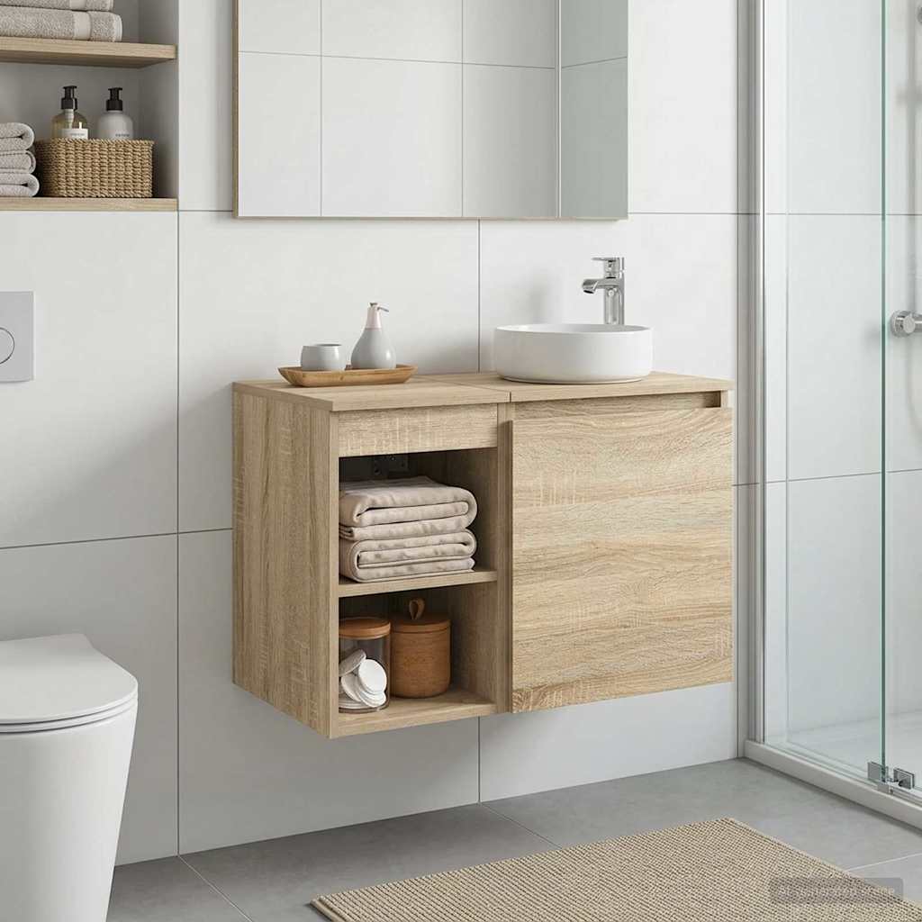 Vidaxl badkamerkast tussenin sonoma eiken 30 x 44,5 x 50 cm