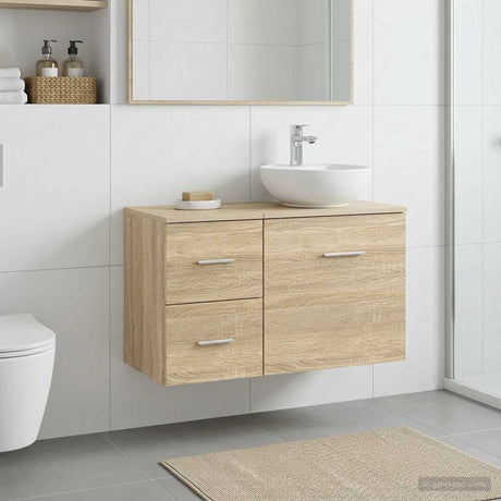 Vidaxl badkamerkast tussenin sonoma eiken 30 x 41 x 50 cm bewerkt hout