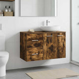 Vidaxl badkamerkast tussenin gerookt eiken 30 x 41 x 50 cm
