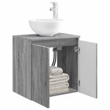 Vidaxl wandgemonteerde wastafelmeubel grijs sonoma 49,5 x 41 x 64,5 cm