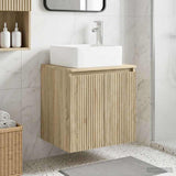 Vidaxl wandgemonteerde wastafelmeubel sonoma eiken 49,5 x 41 x 63 cm