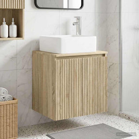 Vidaxl wandgemonteerde wastafelmeubel sonoma eiken 49,5 x 41 x 63 cm