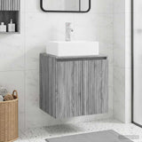 Vidaxl wandgemonteerde wastafelmeubel grijs sonoma 49,5 x 41 x 62,5 cm