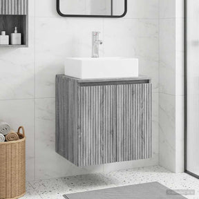 Vidaxl wandgemonteerde wastafelmeubel grijs sonoma 49,5 x 41 x 62,5 cm