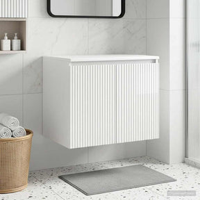 Vidaxl wand gemonteerde badkamerkast hoogglans wit 62,5 x 44,5 x 50 cm