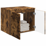 Vidaxl wand gemonteerde badkamerkast gerookt eiken 62,5 x 44,5 x 50 cm