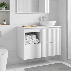 Vidaxl badkamerkast wit 30 x 41 x 50 cm bewerkt hout