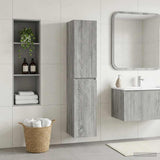Vidaxl wand gemonteerde badkamerkast grijs sonoma 33 x 34,5 x 160 cm