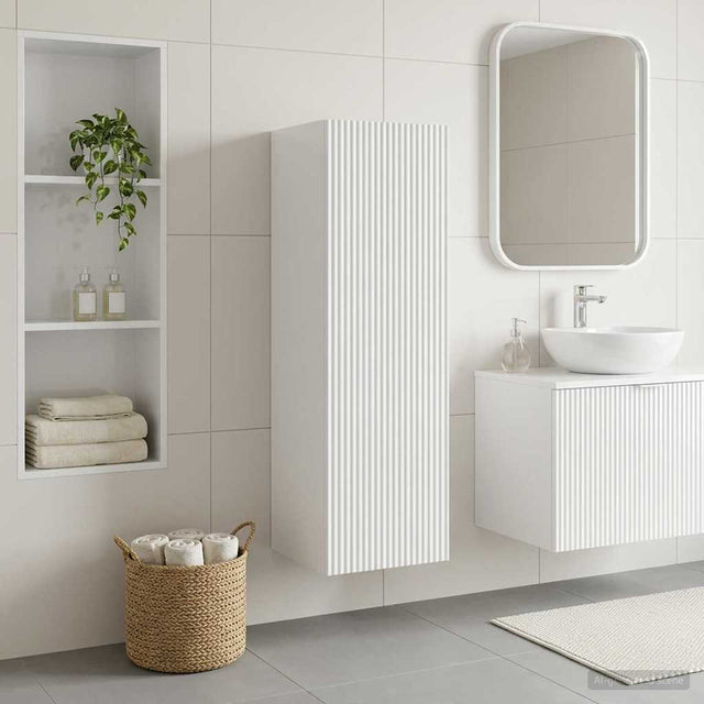 Vidaxl wand gemonteerde badkamerkast wit 33 x 34,5 x 100 cm