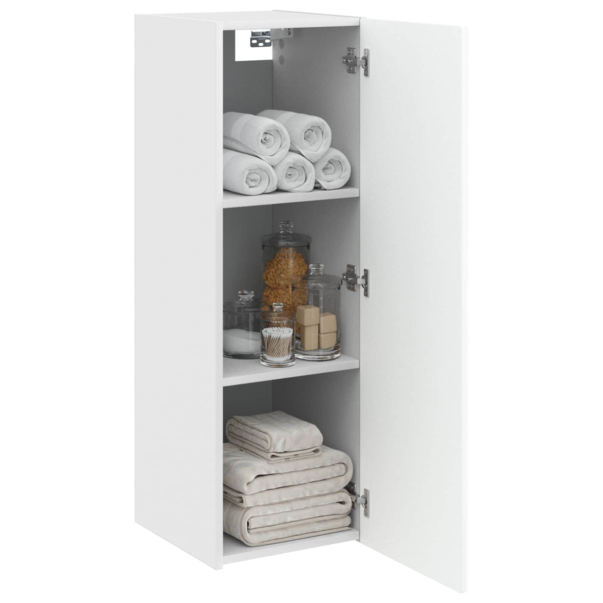 Vidaxl wand gemonteerde badkamerkast wit 33 x 34,5 x 100 cm